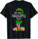 Matching Family Women Girls I'm The Naughty Elf Christmas T-Shirt - T-Shirt | Black