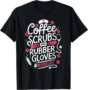 Nurse Medical Hospital Humor Coffee Lover Gift & T-Shirt - T-Shirt | Black
