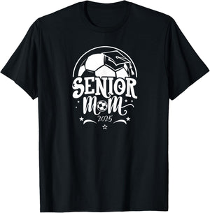Senior 2025 Soccer Mom High School Graduation Outfit Proud T-Shirt - T-Shirt | Black