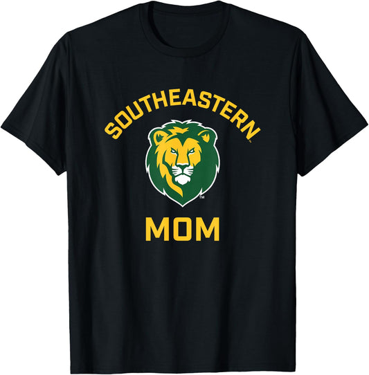 Southeastern Louisiana University Lions Arched Mom T-Shirt - T-Shirt | Black