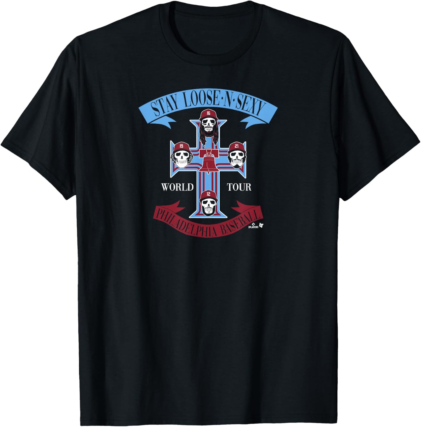 Stay Loose 'N' Sexy (Rock Band Edition) - Philly Baseball T-Shirt - T-Shirt | Black
