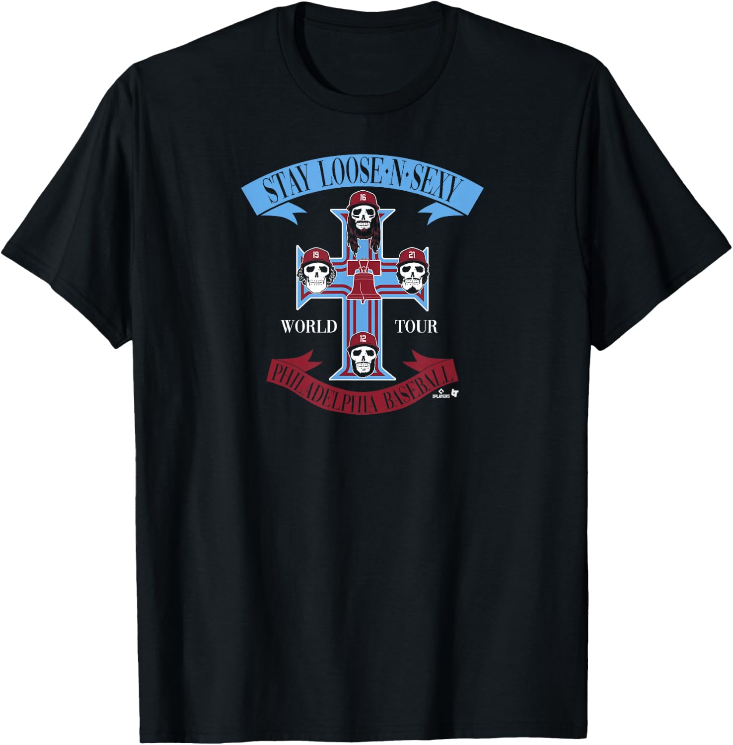Stay Loose 'N' Sexy (Rock Band Edition) - Philly Baseball T-Shirt - T-Shirt | Black