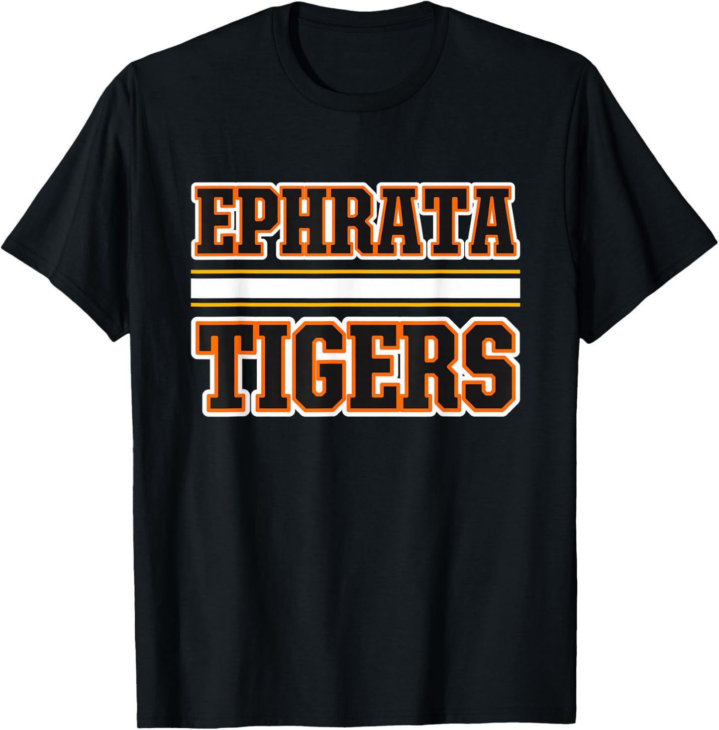 Ephrata Tigers Horizontal Stripes T-Shirt - T-Shirt | Black
