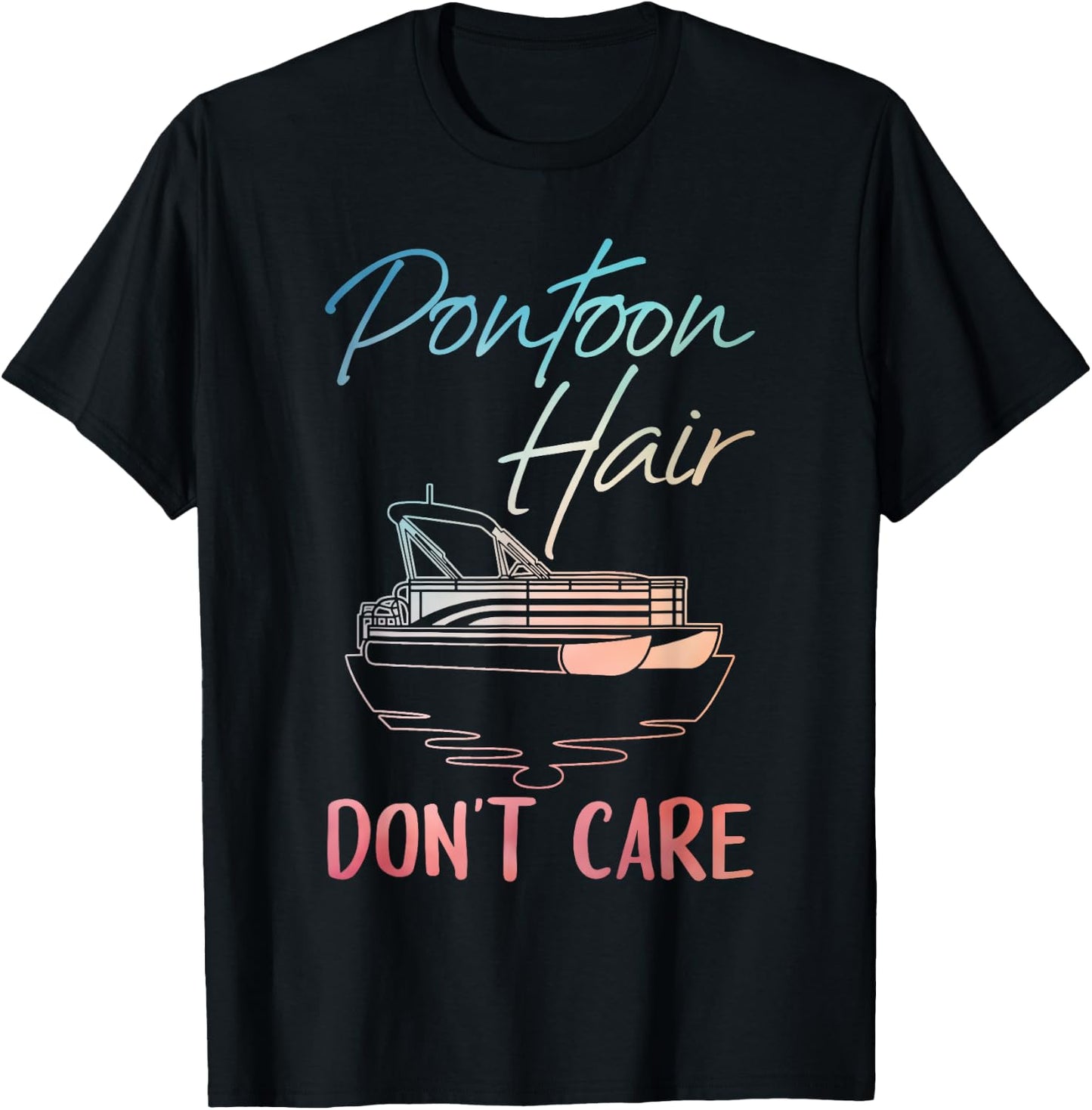Cool Pontoon Boat Design Women Pontoon Boat Captain T-Shirt - T-Shirt | Black