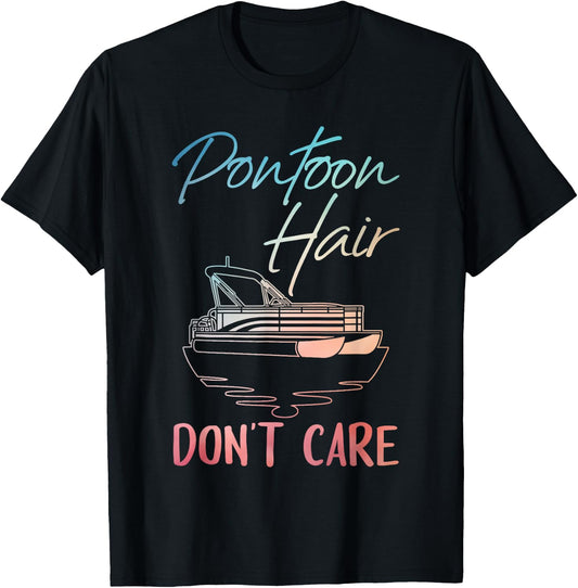 Cool Pontoon Boat Design Women Pontoon Boat Captain T-Shirt - T-Shirt | Black