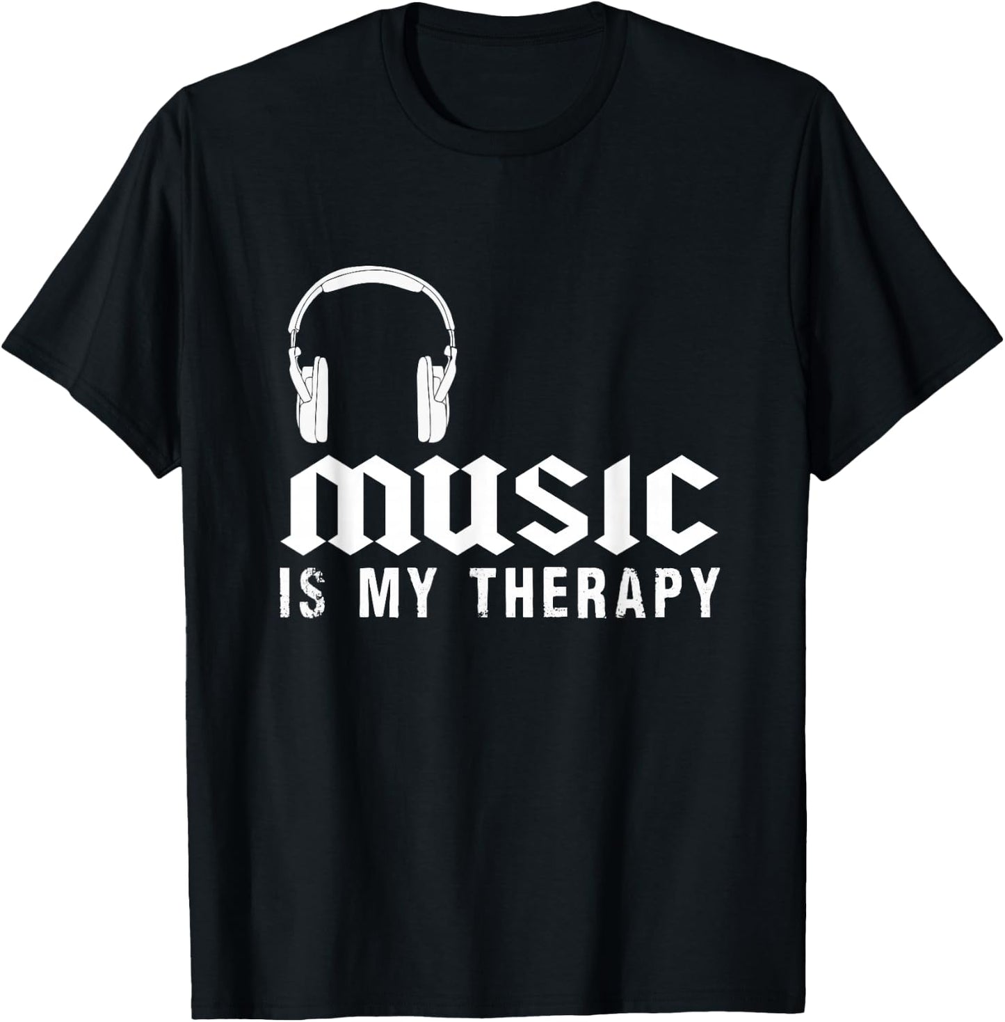 Music Is My Therapy Musician T-Shirt - T-Shirt | Black