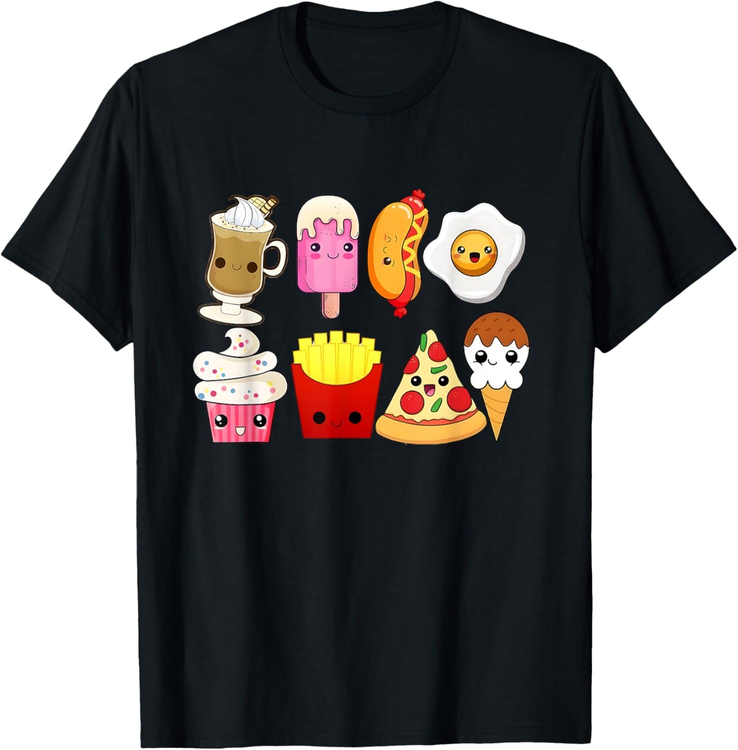 Cute Fast Food Lover Food Lover Gift Men Women Boy Girl T-Shirt - T-Shirt | Black