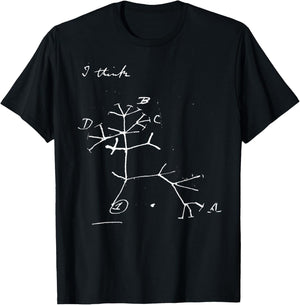 Darwin Tree of Life Evolution Science Shirt Biology Nerdy T-Shirt - T-Shirt | Black
