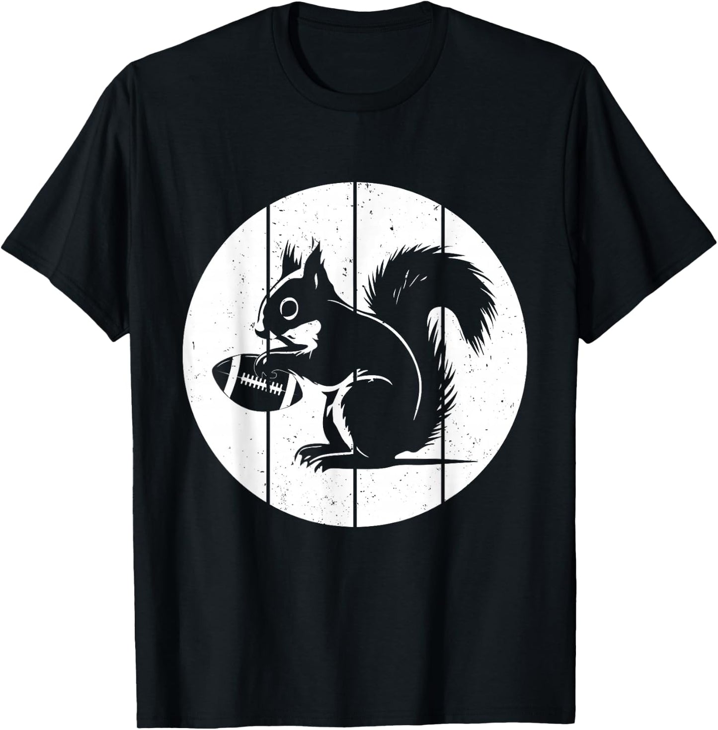American Football Squirrel Football Player Squirrel T-Shirt - T-Shirt | Black