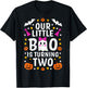 Our Little Boo Is Turning Two Yr 2nd Birthday Girl Halloween T-Shirt - T-Shirt | Black