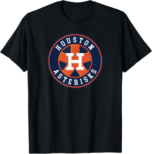 Houston Asterisks Baseball Scandal Funny T-Shirt - T-Shirt | Black