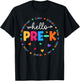 Pre-K Hello Back To School Pre-K Teacher Student First Day Women Girls Kids T-Shirt - T-Shirt | Black