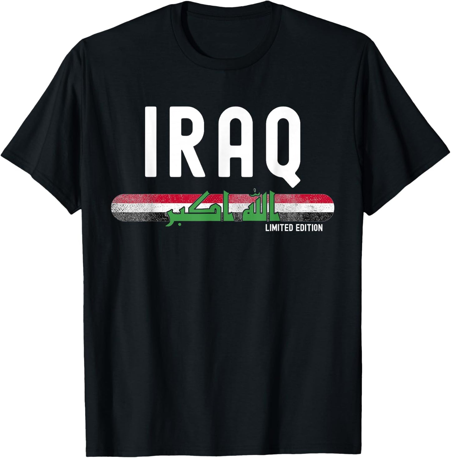 Iraq Flag | Men Women Kids | Patriotic Iraqi T-Shirt - T-Shirt | Black