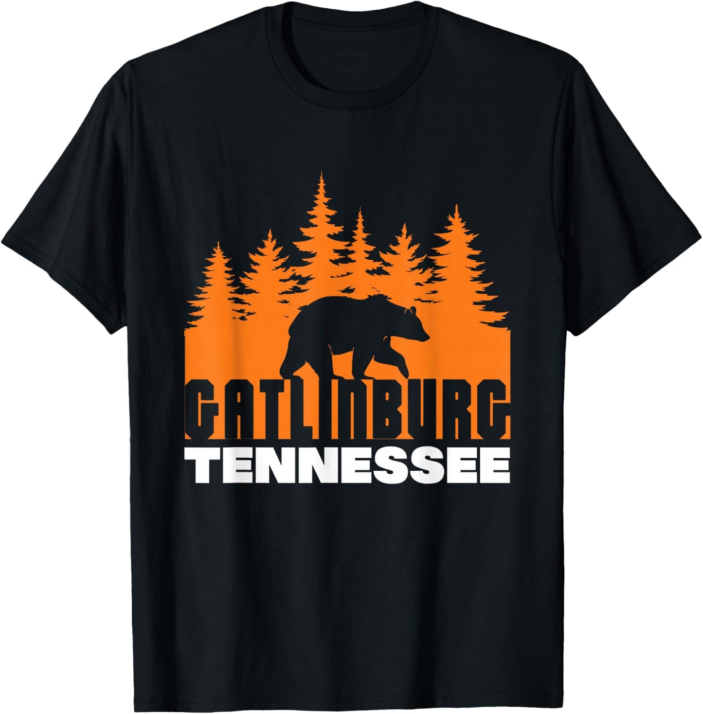 Gatlinburg Tennessee Great Smoky Mountains Bear T-Shirt - T-Shirt | Black