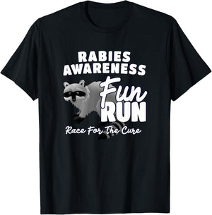 Rabies Awareness Fun Run Funny Short Distance Runner T-Shirt - T-Shirt | Black
