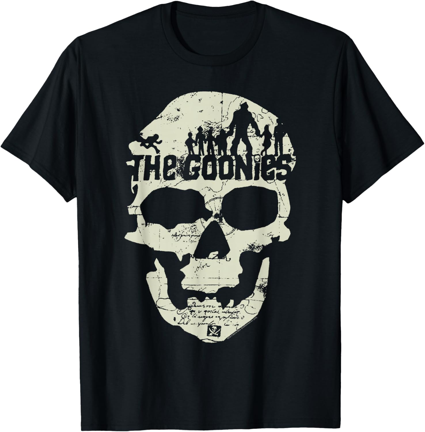 The Goonies Skull Map T-Shirt - T-Shirt | Black