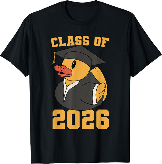 Rubber Duck Class of 2026 Senior 2026 Graduation Year Senior T-Shirt - T-Shirt | Black