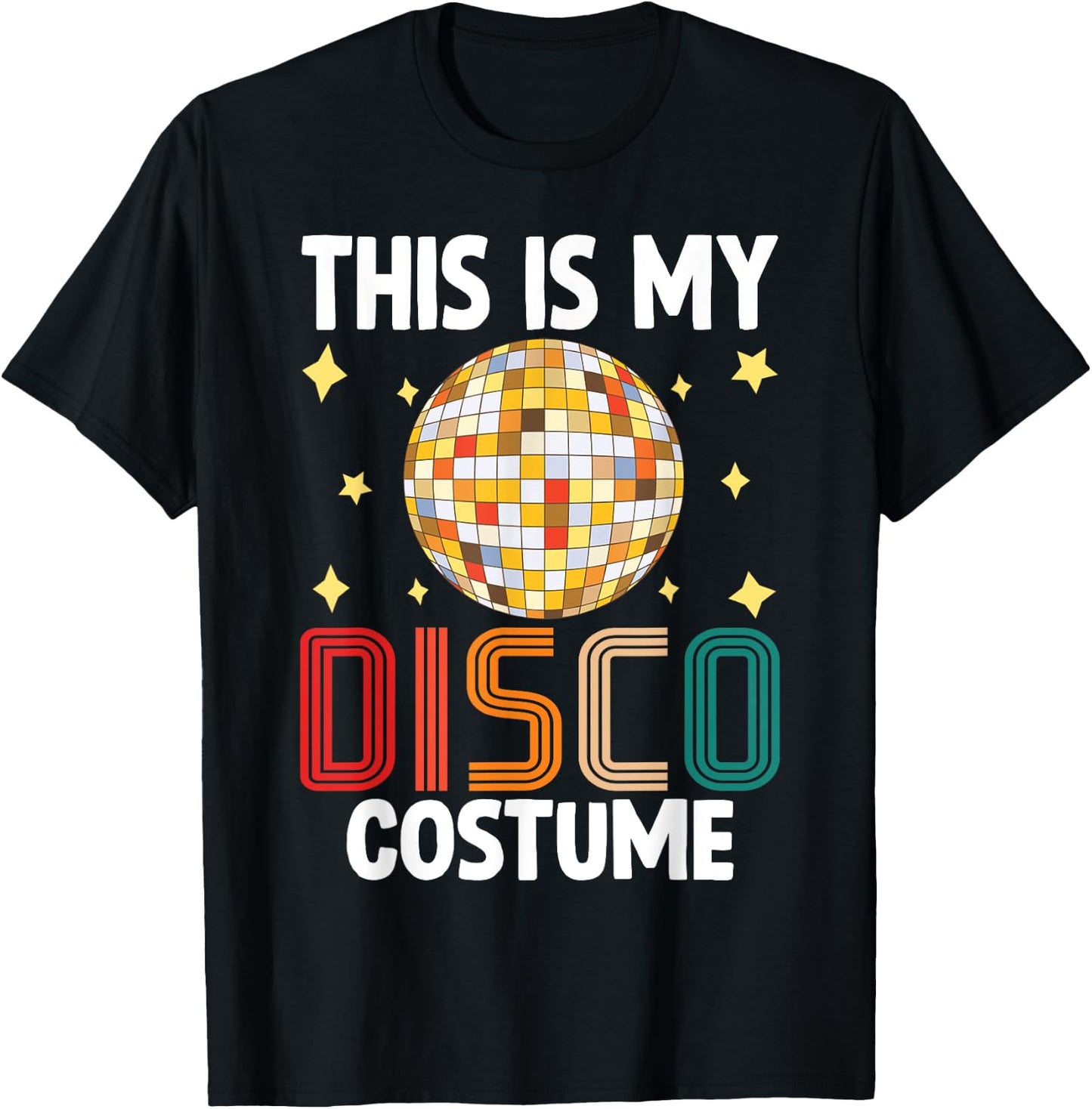 This Is My Disco Costume - 1970s Funky Party 70s Groove T-Shirt - T-Shirt | Black