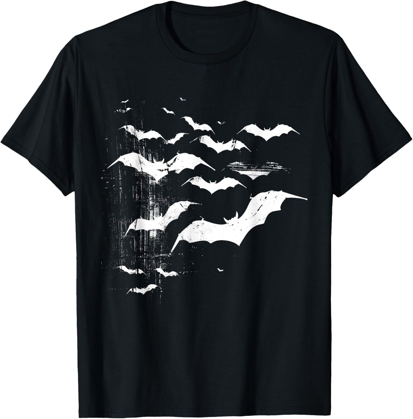 Vampire Bats Horror Spooky Scary Halloween Goth Aesthetic T-Shirt - T-Shirt | Black