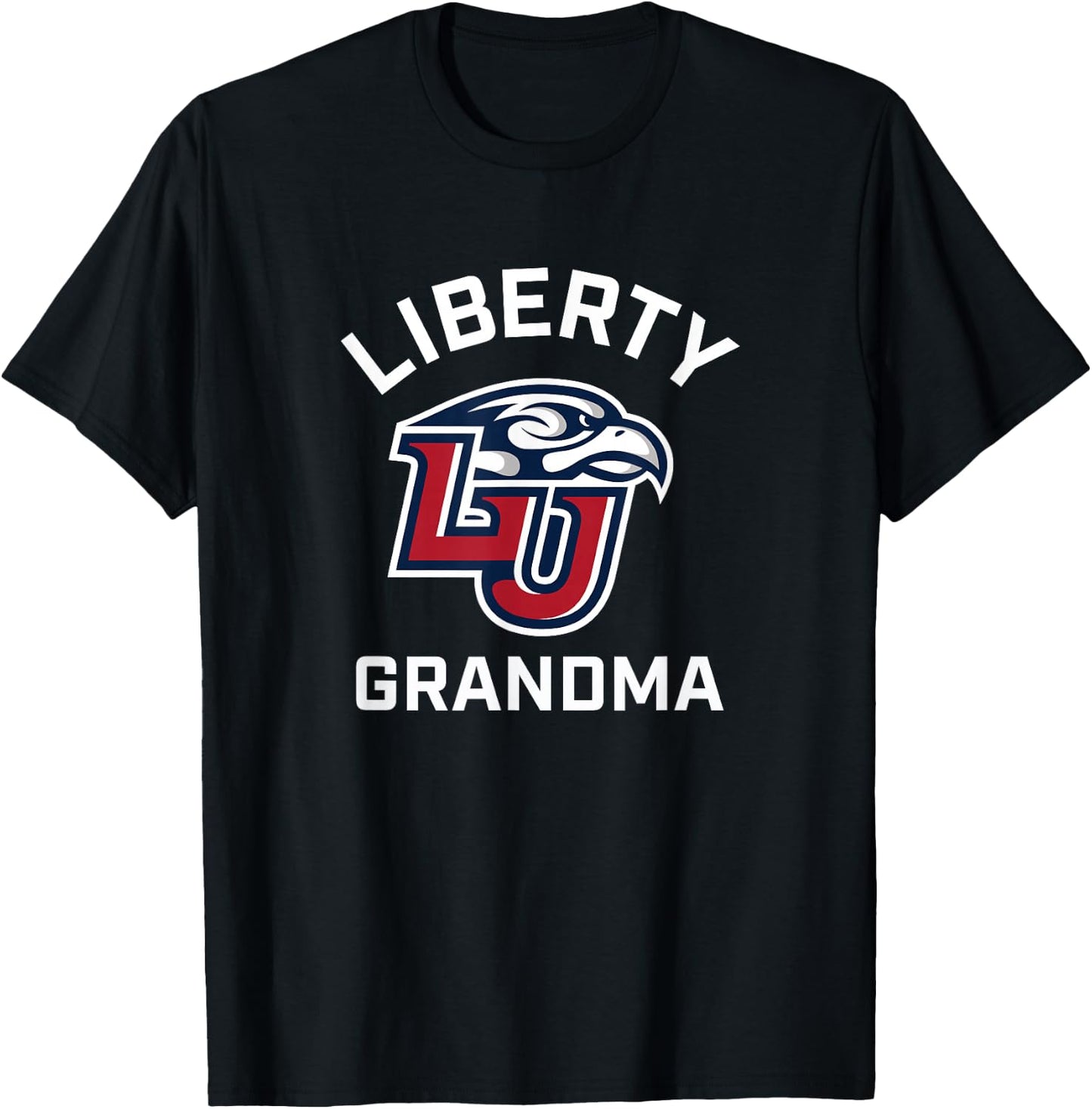 Liberty University Flames Arched Grandma T-Shirt - T-Shirt | Black