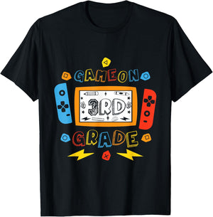 3rd Grade Level Unlocked Game On 3rd Grade Back To School T-Shirt - T-Shirt | Black