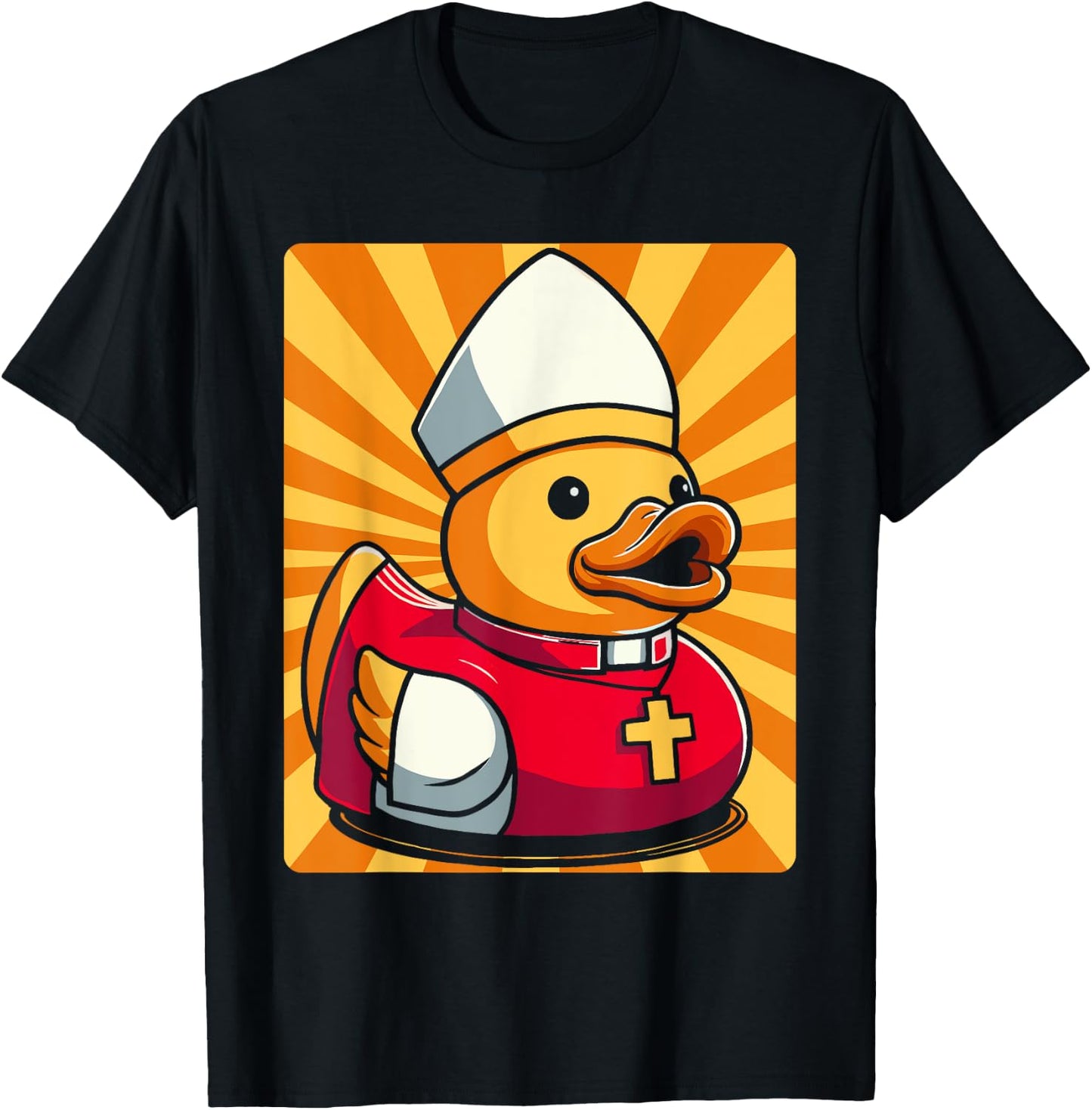 Priest Duck Bishop Duckling T-Shirt - T-Shirt | Black