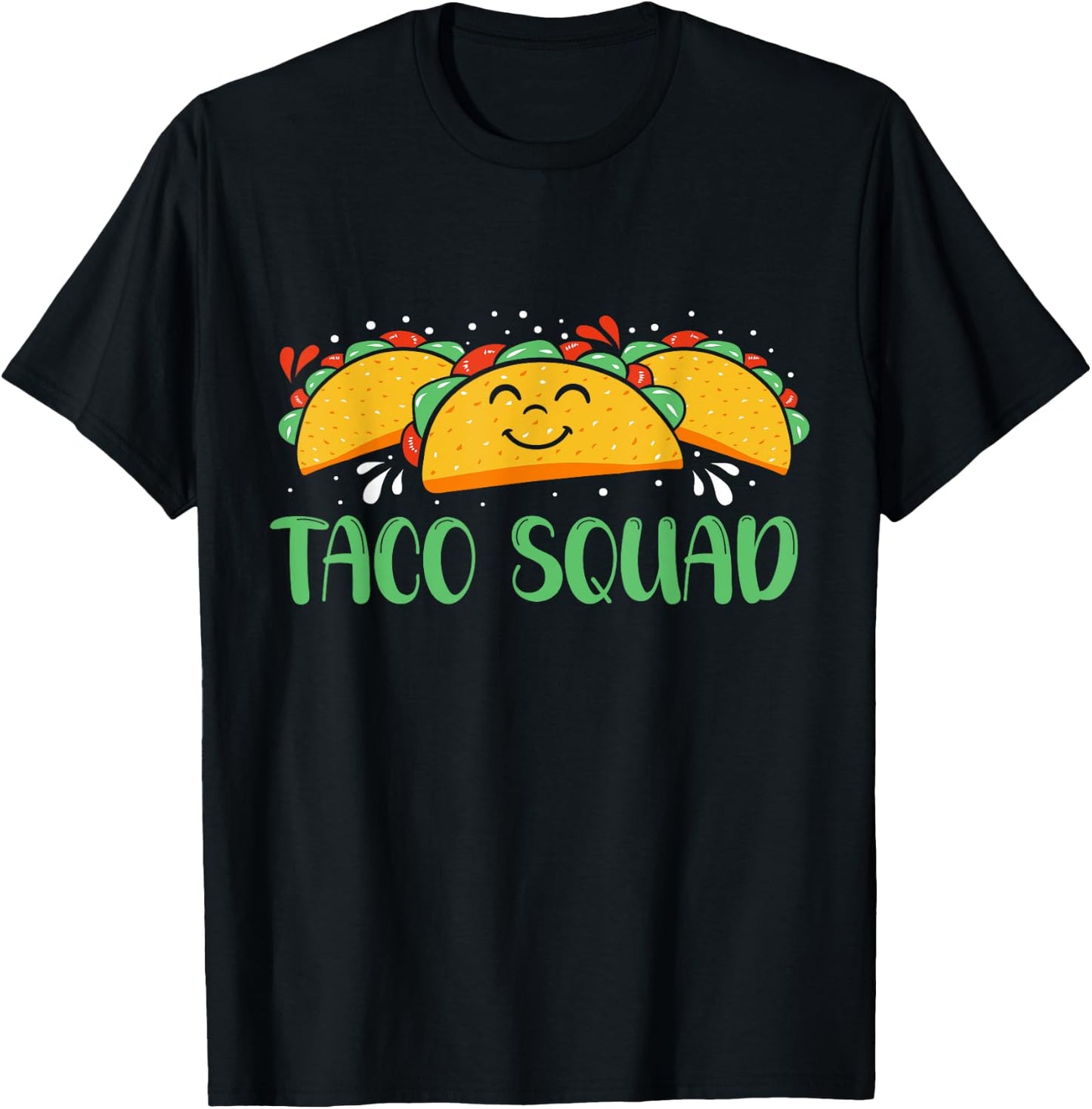 Funny Taco Squad Cinco De Mayo Men and Women T-Shirt - T-Shirt | Black