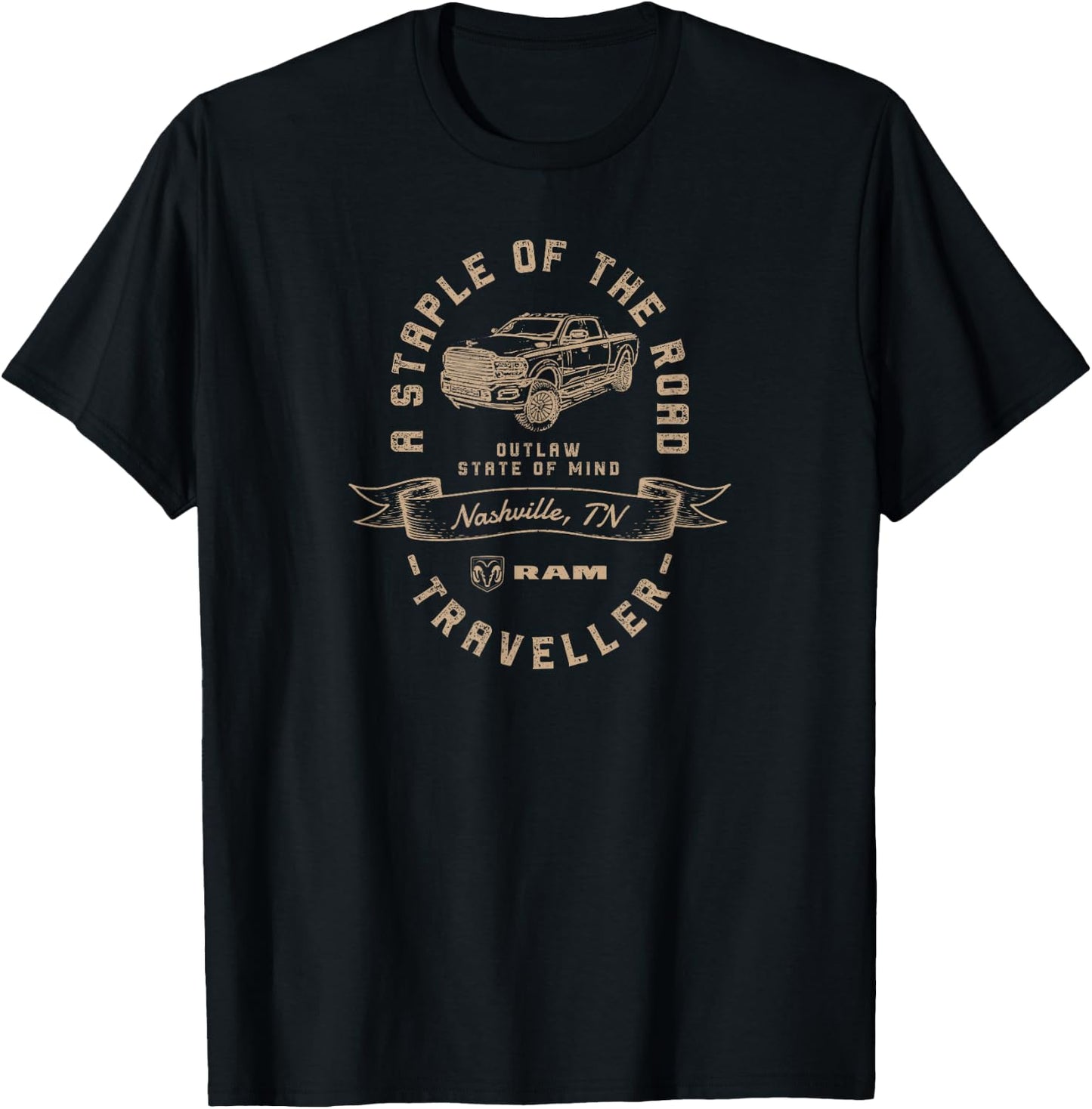 RAM Trucks Nashville Traveller Staple of the Road T-Shirt - T-Shirt | Black