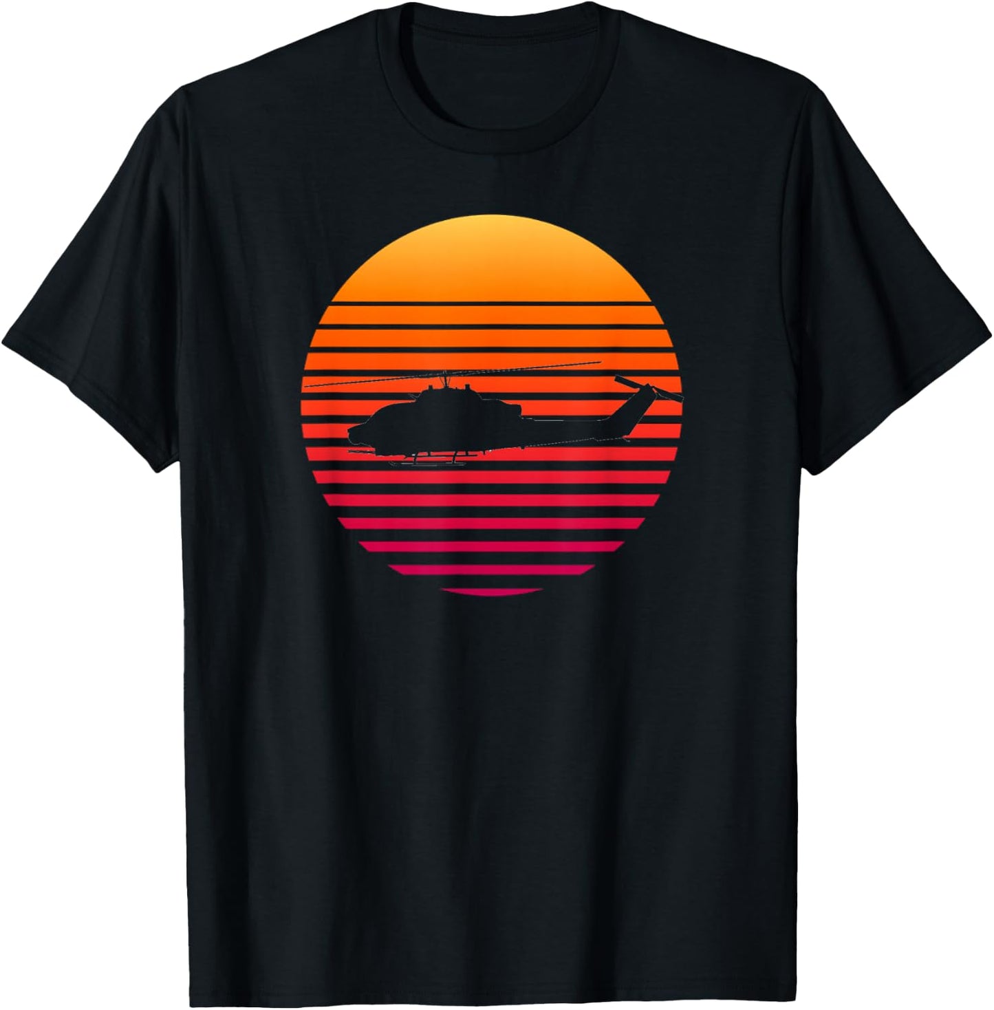 Vintage AH-1 Cobra Attack Helicopter Military T-Shirt - T-Shirt | Black