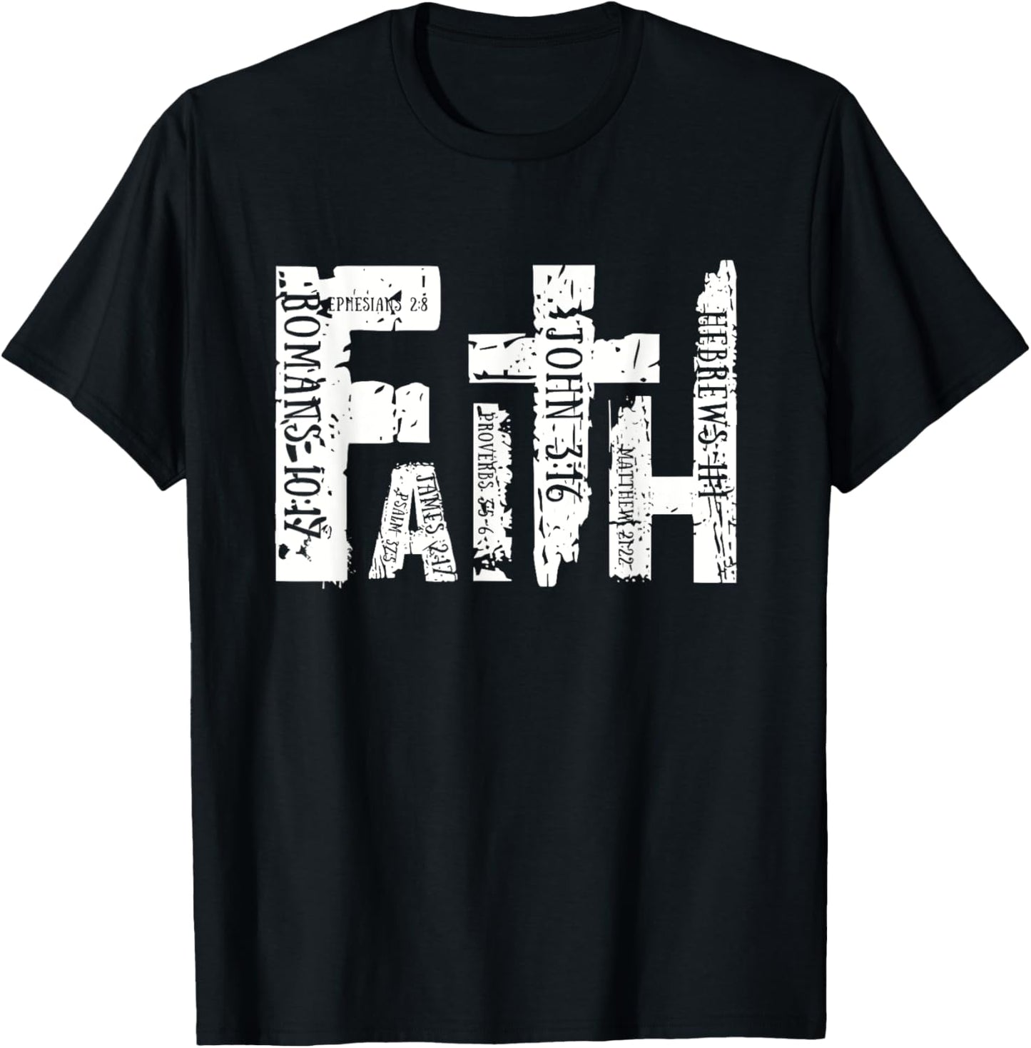 Retro Faith Religious Christian Cross Graphic Women T-Shirt - T-Shirt | Black