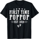 First Time Poppop est.2026 Father's Day Promoted to Papa T-Shirt - T-Shirt | Black
