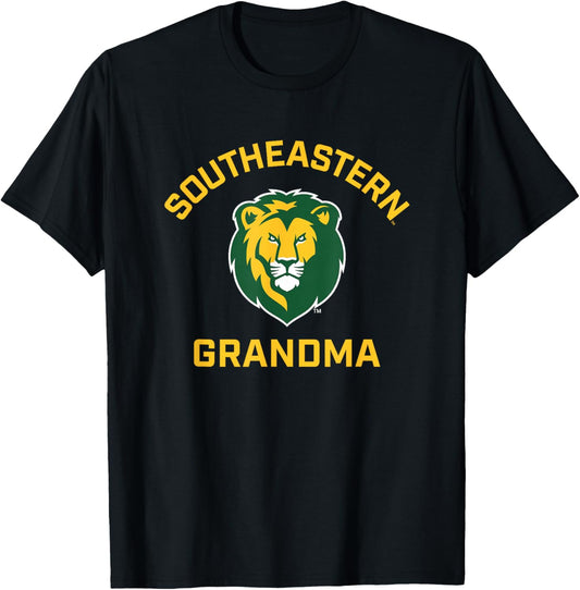 Southeastern Louisiana University Lions Arched Grandma T-Shirt - T-Shirt | Black