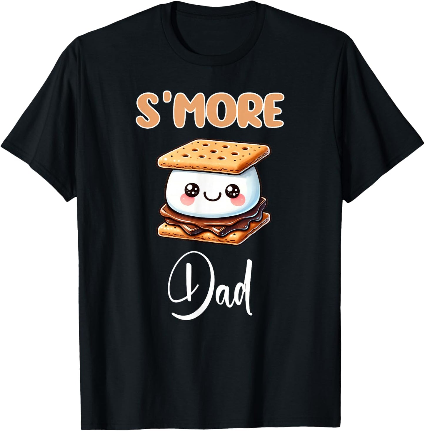 S'more Shirt Funny S'mores Dad S'mores Father Smores Lover T-Shirt - T-Shirt | Black