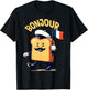 french bread toast bon jour cute kawaii French bread toast T-Shirt - T-Shirt | Black