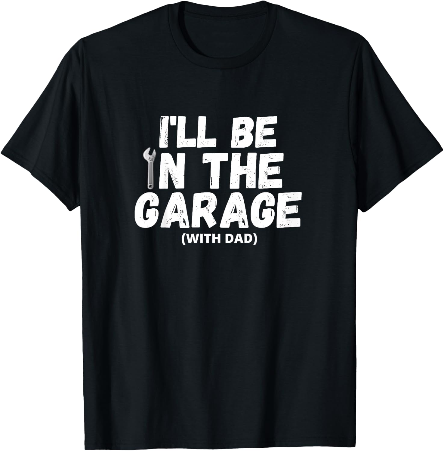 Kids Fun Cool Car Mechanic Working With Dad Handyman Helper T-Shirt - T-Shirt | Black