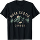 Nova Scotia Canada Souvenir Vintage Mountains Moose T-Shirt - T-Shirt | Black