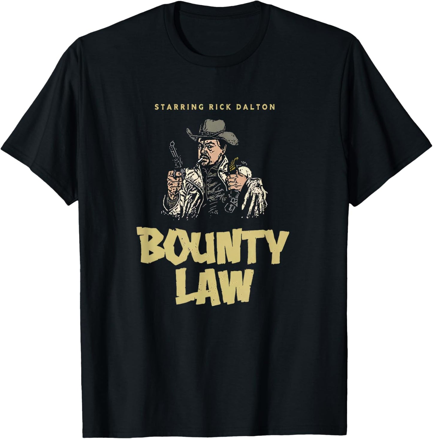 Bounty Law Retro Rick Dalton T-Shirt - T-Shirt | Black