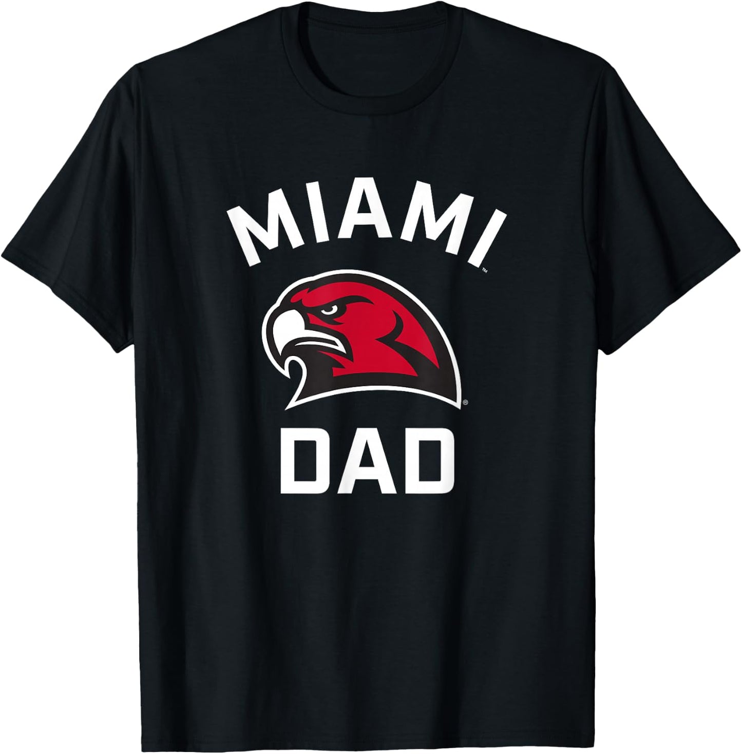 Miami University Ohio Redhawks Arched Dad T-Shirt - T-Shirt | Black