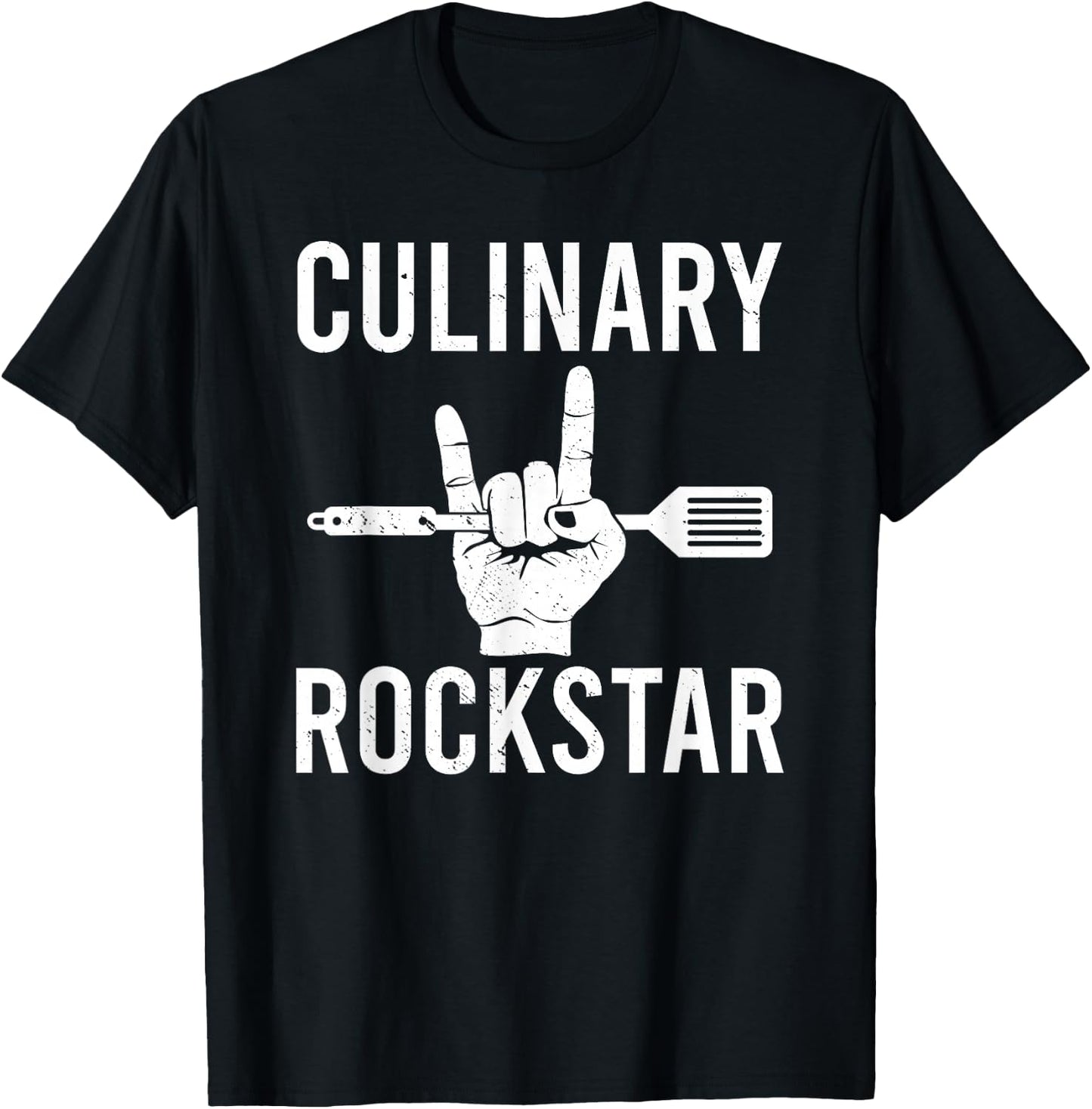 Culinary Rockstar Chef Cook Culinary Lover T-Shirt - T-Shirt | Black