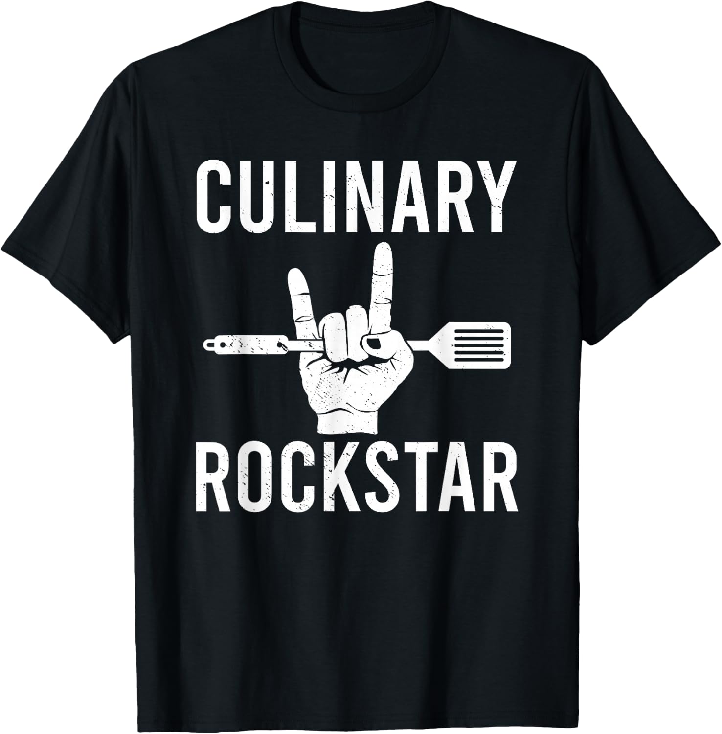 Culinary Rockstar Chef Cook Culinary Lover T-Shirt - T-Shirt | Black
