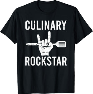 Culinary Rockstar Chef Cook Culinary Lover T-Shirt - T-Shirt | Black