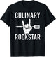 Culinary Rockstar Chef Cook Culinary Lover T-Shirt - T-Shirt | Black