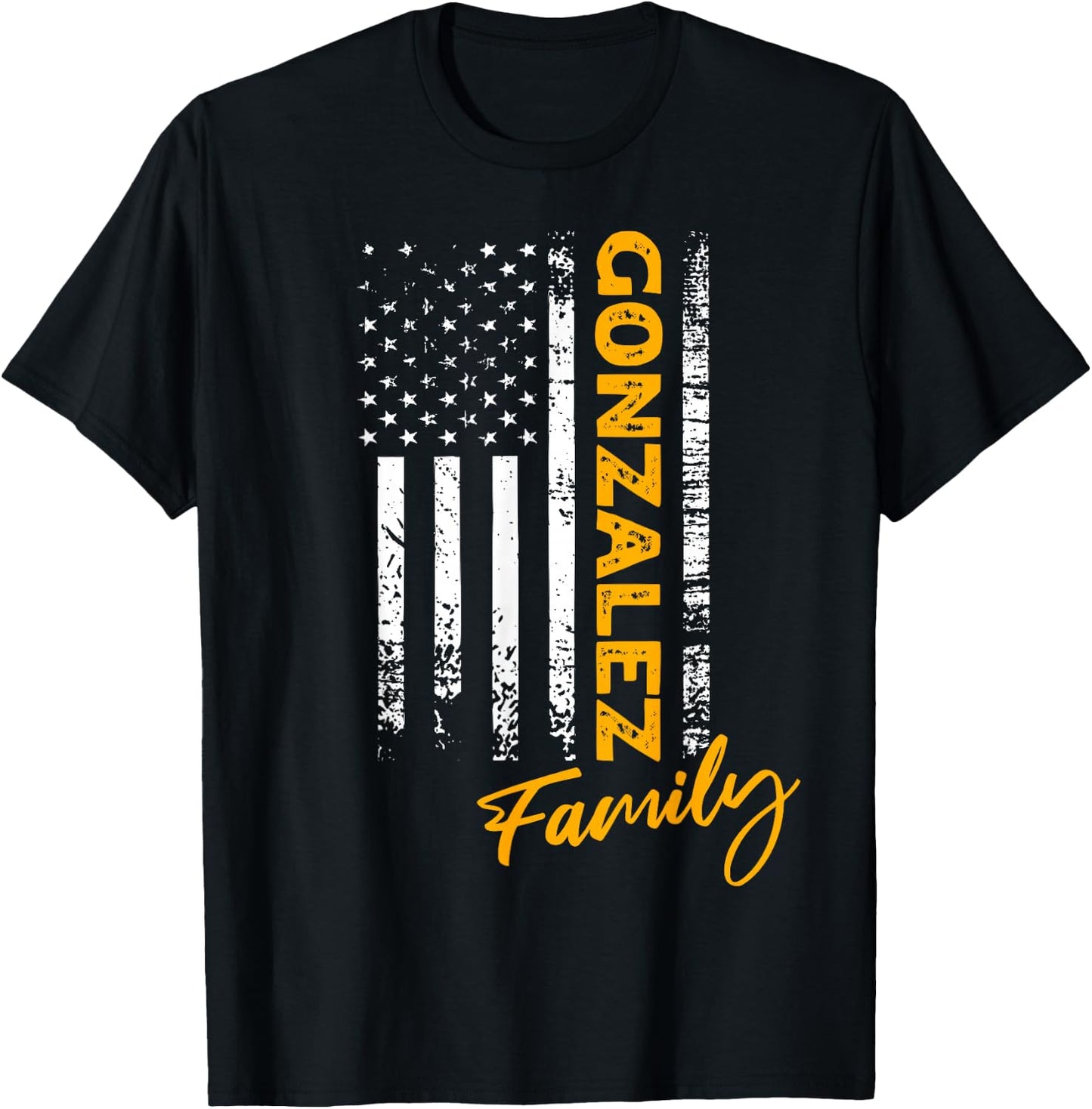 Gonzalez Surname American Gonzalez Last Name Gonzalez T-Shirt - T-Shirt | Black