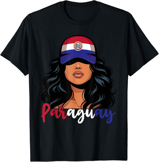 Paraguayan Girl Paraguay Flag Proud Paraguaya Women T-Shirt - T-Shirt | Black
