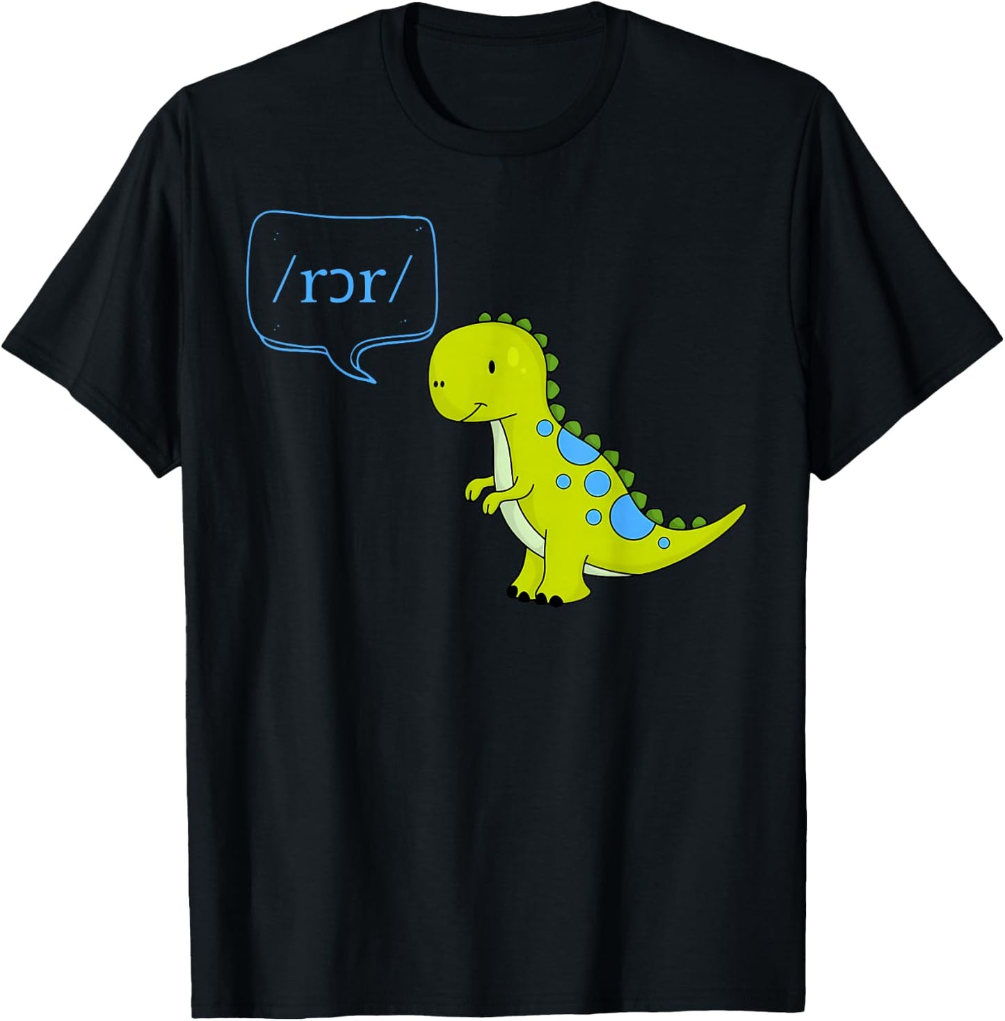 Cute Dinosaur SLP Phonetic CCC-SLP Early Intervention T-Shirt - T-Shirt | Black