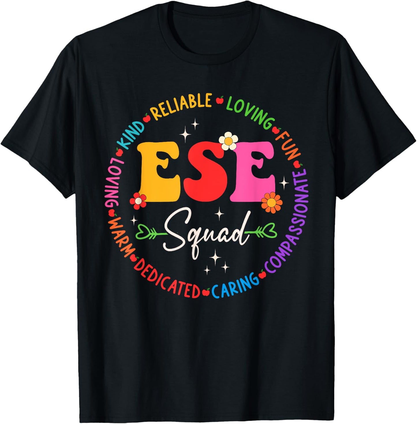 ESE Squad First Last Day Team Teacher Student Tribe Men Women Girls Kids T-Shirt - T-Shirt | Black