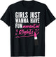 Feminist Lipstick Girls Just Wanna Have Fundamental Rights T-Shirt - T-Shirt | Black