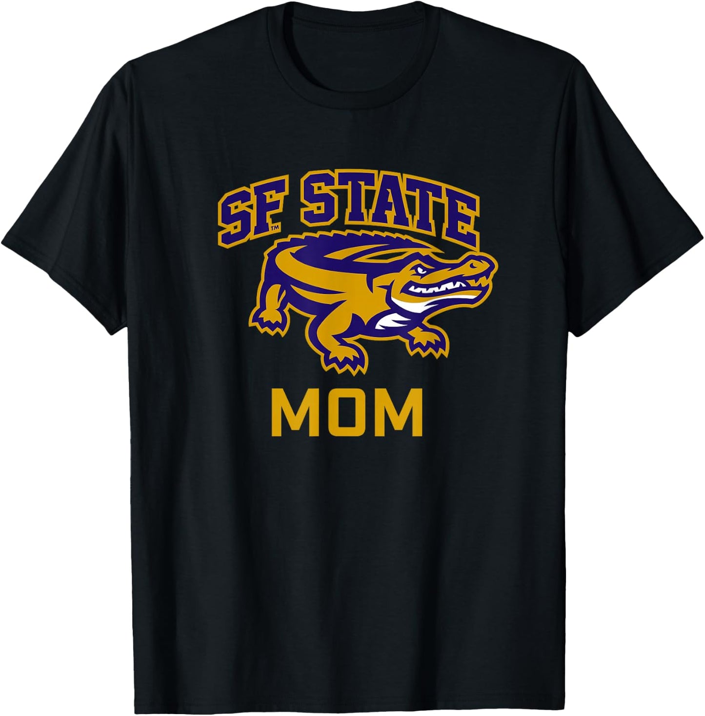 San Francisco State SFSU Gators Arched Mom T-Shirt - T-Shirt | Black