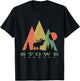 Vintage Geometric Mountains Deer Stowe Vermont Vacation T-Shirt - T-Shirt | Black