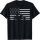 Motorcycle US Flag Biker Motorbike Men Women Kids Teen Youth T-Shirt - T-Shirt | Black